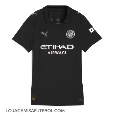 Camisa de Futebol Manchester City Rodri Hernandez #16 Equipamento Secundário Mulheres 2025-26 Manga Curta Camisa de Futebol Manchester City Rodri Hernandez #16 Equipamento Secundário Mulheres 2025-26 Manga Curta